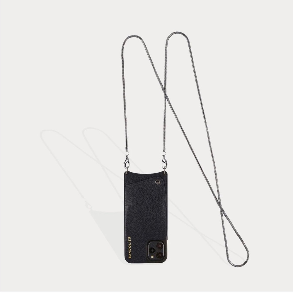 Pebbled leather Crossbody iPhone 11 case